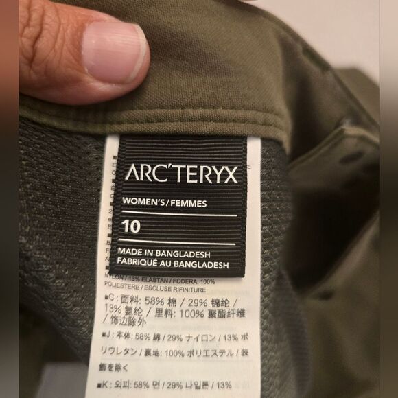 Arc'teryx Levon Women's Hiking Pants Size 10 In Army Green - Picture 5 of 15